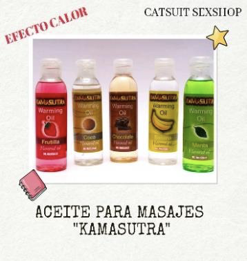 Aceites Kamasutra
Saborizados 80 ml,
frutilla, Banana con
dulce de leche,
menta, Chocolate,
Coco, Banana