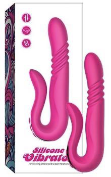 Silicona médica suave
Empuje silencioso
2 motores de vibración
Golpear el clítoris
3 velocidades de
penetración 